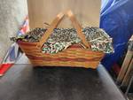 Vintage Longaberger yuletide treasure basket with liner signed and dated
