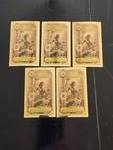 Selection of 5 2026 Florida 1/4 Goldback notes featuring the design of Pax - 1/4000th of a troy ounce of .9999 24-karat gold