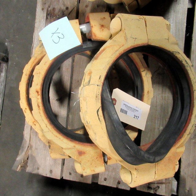 lot 217 image: Industrial Pipe Clamps