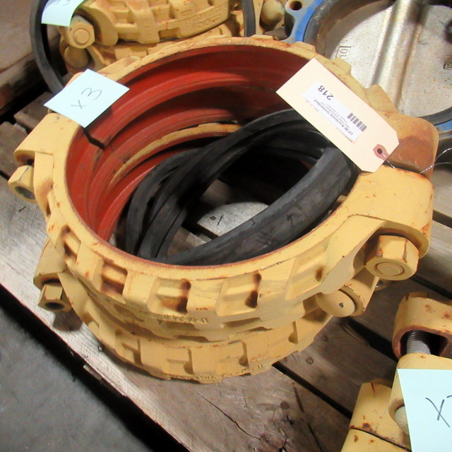 lot 218 image: Industrial Pipe Clamps