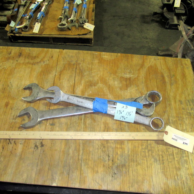 lot 239 image: Assorted Industrial Wrenches