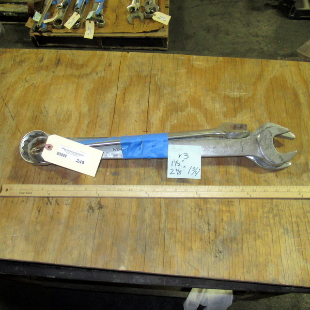 lot 240 image: Assorted Industrial Wrenches