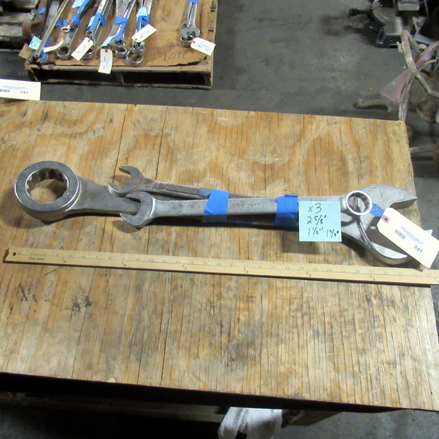 lot 241 image: Assorted Industrial Wrenches