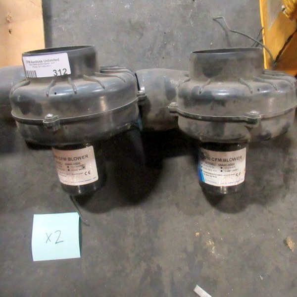 lot 312 image: Jabsco 4 inch 250 CFM Flexmount Blower 35440-0000