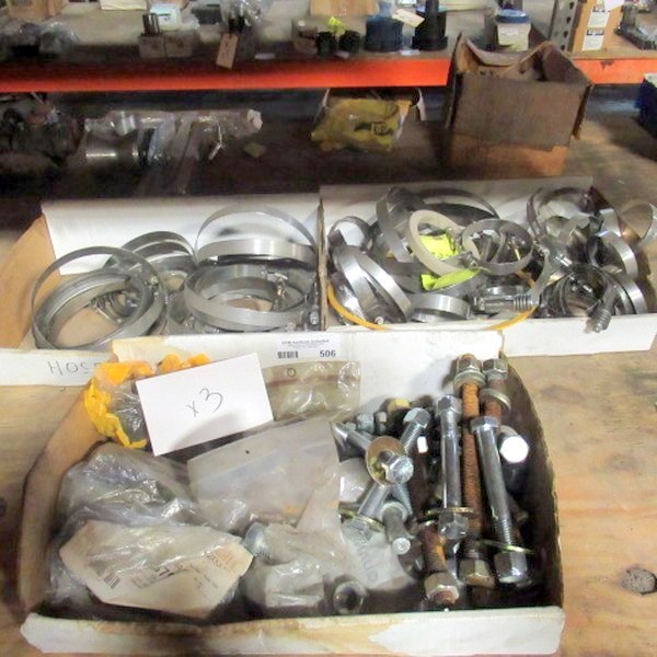lot 506 image: Assorted Clamps And Hardware