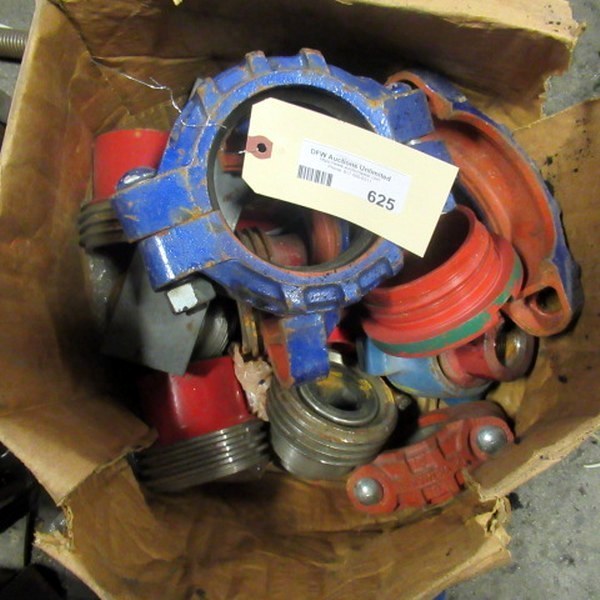 lot 625 image: Assorted Pipe Clamps And Plugs  Caps