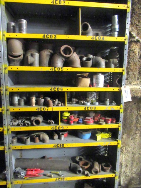 lot 729 image: All Galvanized Parts And Contents On Shelves