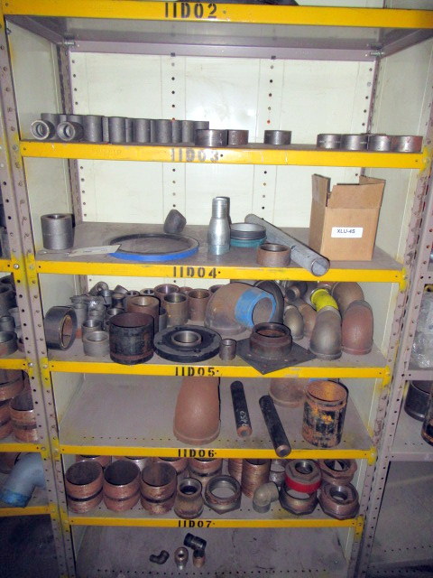 lot 733 image: All Galvanized Parts And Contents On Shelves
