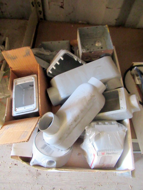 lot 1002 image: Box Of Electrical Parts