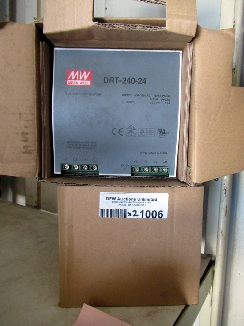 lot 1006 image: Mean Well DRT-240-24 AC to DC DIN-Rail Power Supplies 24 Volt 10 Amp 240 Watt