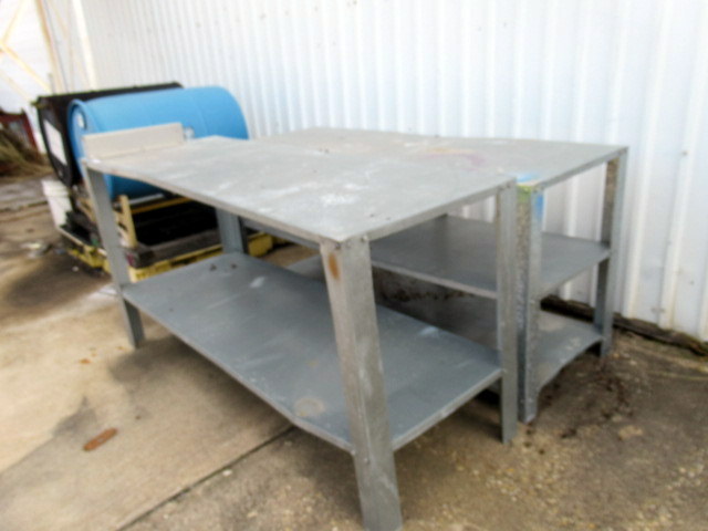 lot 1123 image: 2 Galvanized Tables