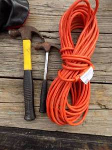 lot 112 image: extension cord and hammers