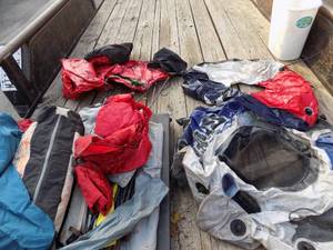 lot 44 image: Tents and inflatable water tubes