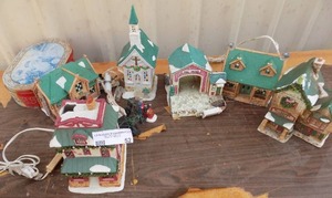 lot 52 image: Ceramic village houses