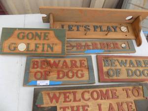lot 63 image: Wooden sign