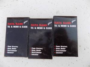 lot 81 image: data bank telephone, clock x 3 NIB