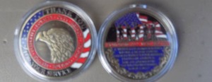 lot 8 image: Veteran challenge coins x 2