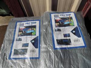 lot 157 image: Poly tarp 6x8 feet x 2 NIP