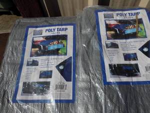 lot 169 image: Poly tarp 6x8 feet x 2 NIP