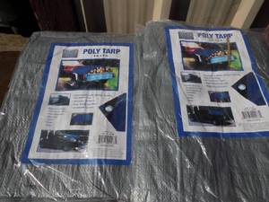 lot 181 image: Poly tarp 6x8 feet x 2 NIP