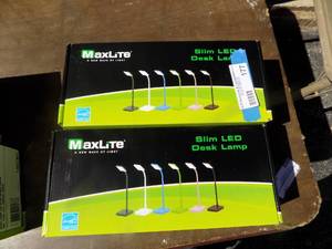 lot 177 image: Maxlite slim desk lamp x 2