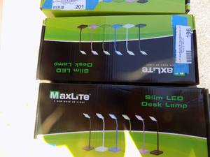 lot 196 image: Maxlite slim desk lamp x 2