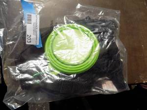 lot 203 image: Dog fanny pack bowl and leash