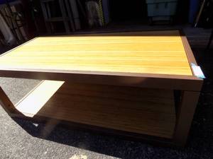 lot 9 image: Coffee table metal frame wood top