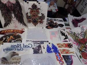 lot 245 image: Heat transfers for t-shirts