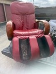 Massage chair works great (some claw marks from cat)