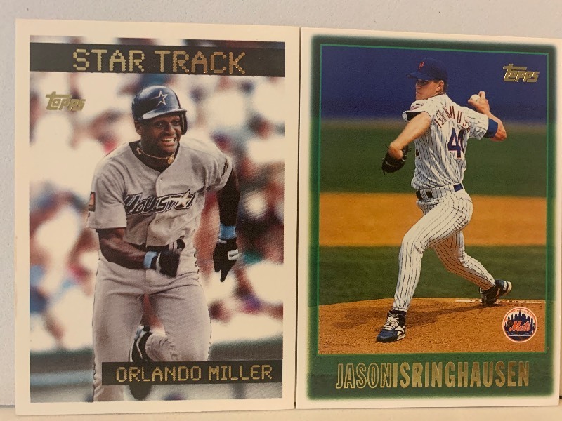 lot 198 image: 1995 TOPPS BASEBALL CARD LOT  ORLANDO MILLER & JASON ISRINGHAUSEN  2 CARDS