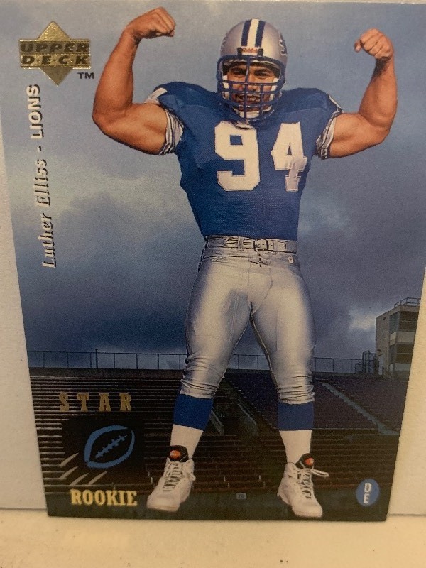 lot 210 image: LUTHER ELLISS DETROIT LIONS ROOKIE FOOTBALL CARD