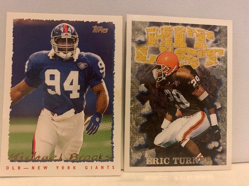 lot 218 image: LOT OF 2 NFL FOOTBALL CARDS  MICHAEL BROOKS & ERIC TURNER