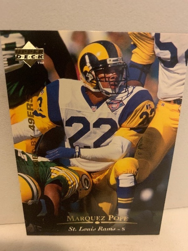 lot 132 image: 2-Card NFL Football Lot  Craig Ironhead Heyward & Eric Metcalf  Falcons & Browns  Upper Deck