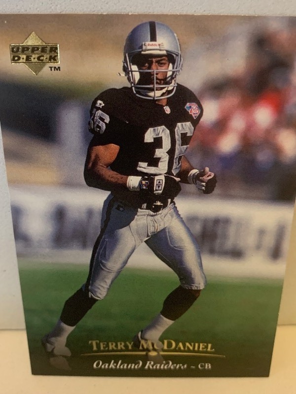 lot 242 image: TERRY McDANIEL OAKLAND RAIDERS CB #36  UPPER DECK FOOTBALL CARD