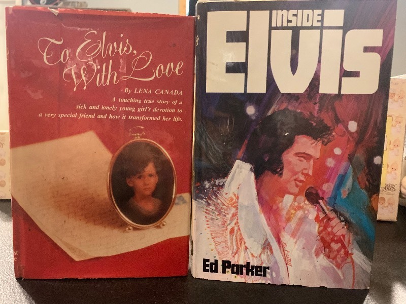 lot 30 image: ELVIS PRESLEY BOOK LOT  TO ELVIS, WITH LOVE & INSIDE ELVIS  2 VINTAGE BOOKS