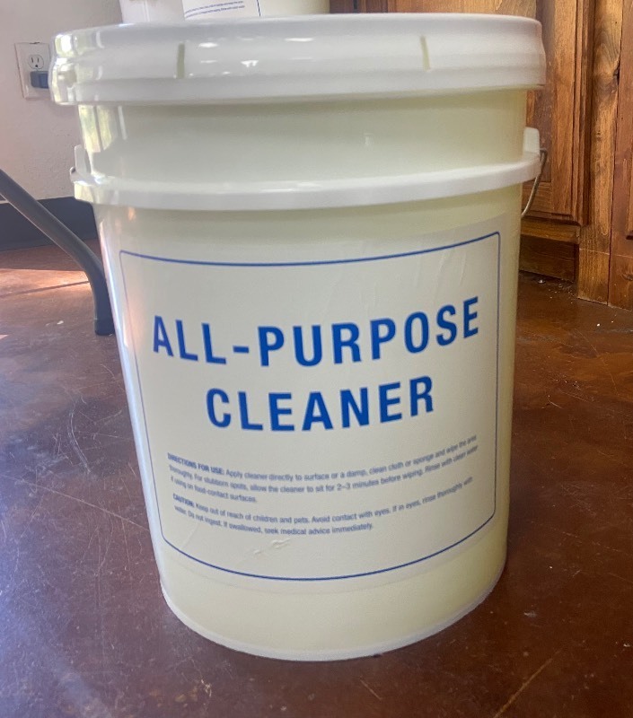 lot 277 image: 5-GALLON ALL-PURPOSE CLEANER  COMMERCIAL SIZE PAIL-CAN RETAIL UP TO $60