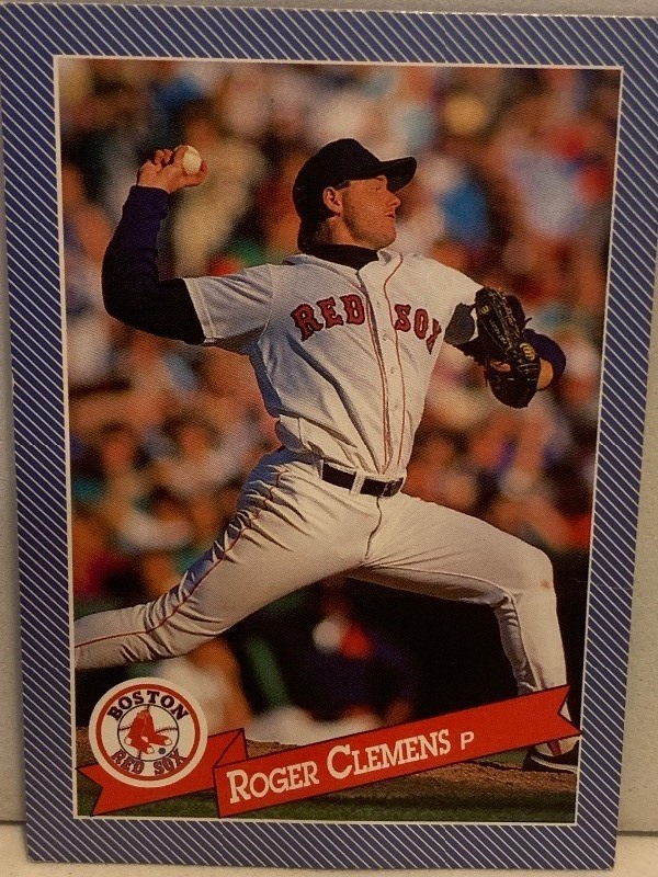 lot 281 image: $$ 1993 HOSTESS BASEBALLS ROGER CLEMENS  BOSTON RED SOX  #27 OF 32  CY YOUNG STAR $$