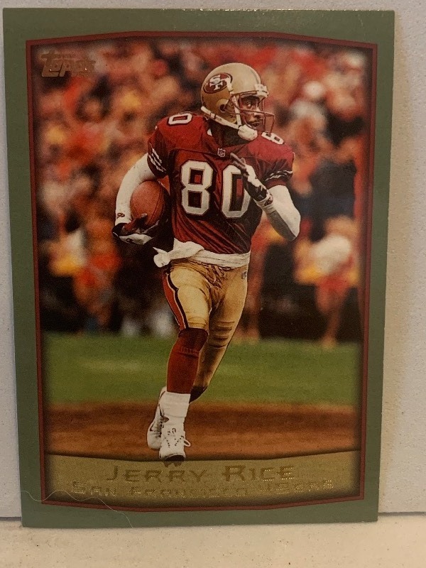 lot 204 image: AUCTION LISTING  JERRY RICE SAN FRANCISCO 49ERS TOPPS FOOTBALL CARD