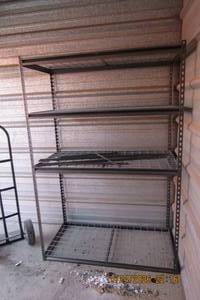 lot 160 image: garage metal shelving, stand alone, 5 tier wire mesh, 72t x 18 d x 72 w