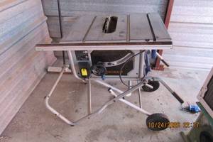 lot 11 image: KOBALT TABLE SAW WITH STAND