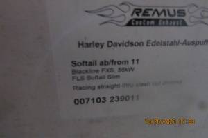 lot 199 image: HARLEY DAVIDSON EXTENSION PIPES BY REMUS