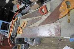 lot 92 image: HAND SAWS- VARIOUS