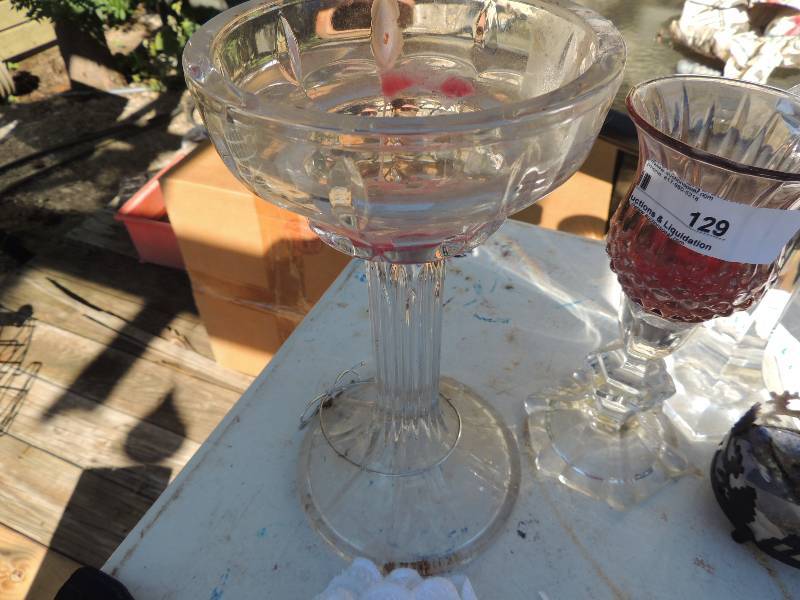 lot 129 image: Candle holders,  candle stand