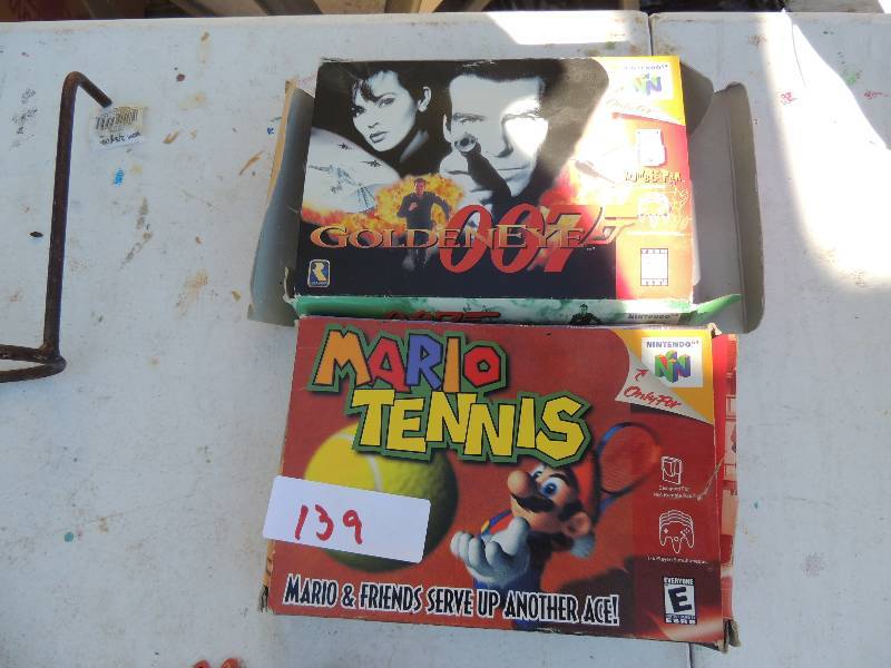 lot 139 image: Super Nintendo games - Mario tennis,  007 Golden eye