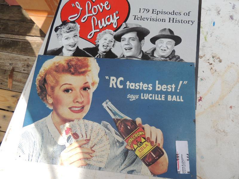 lot 144 image: I Love Lucy vintage signs x 2