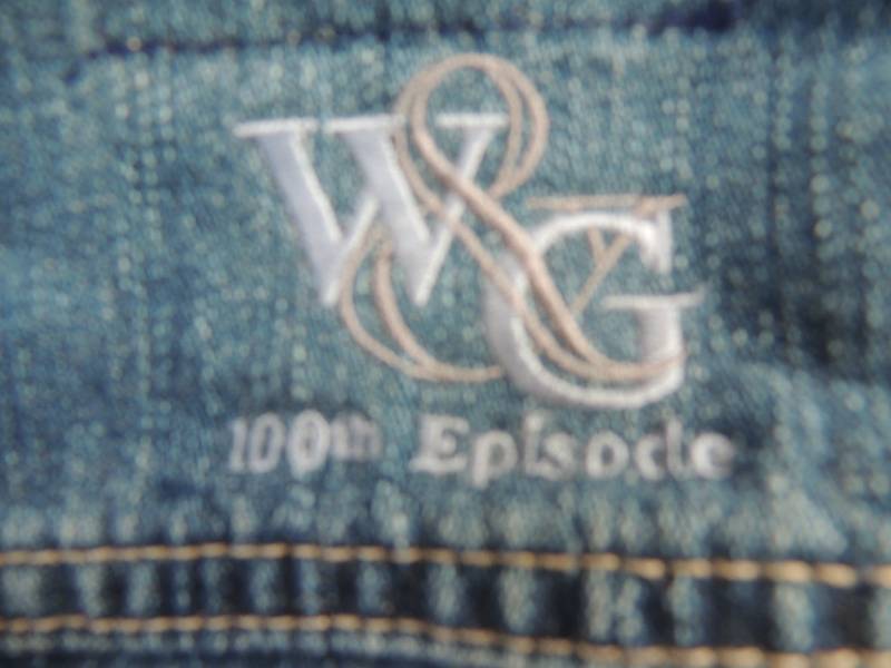 lot 156 image: Will and Grace 100th episode - X Large blue jean jacket