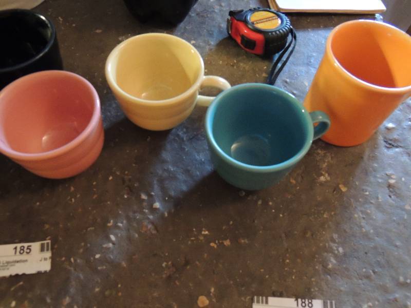 lot 185 image: Fiesta Ware- 4 coffee cups