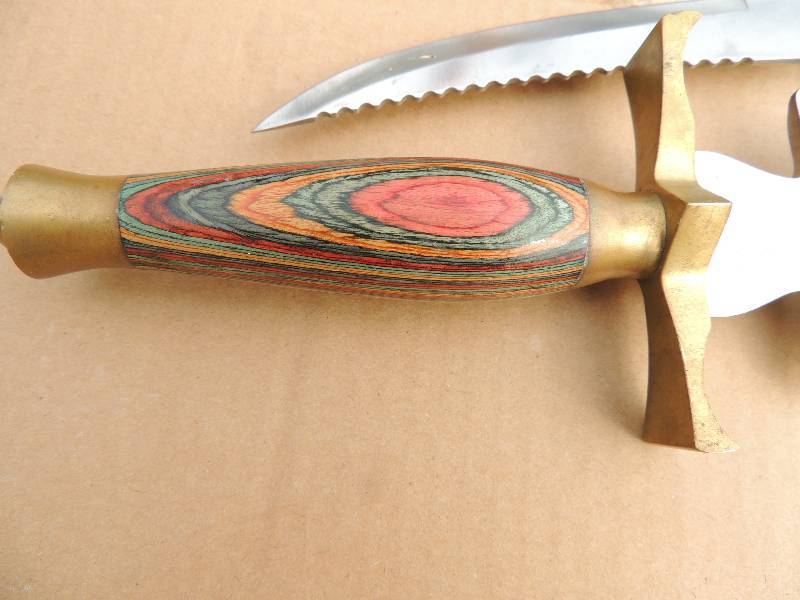 lot 194 image: 2 daggers- stainless china 6 12 mermaid, 8 12  dagger with heart