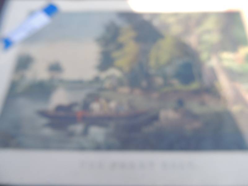 lot 213 image: 2 Currier & Ives pictures - The Ferry Boat  and American River Scenery